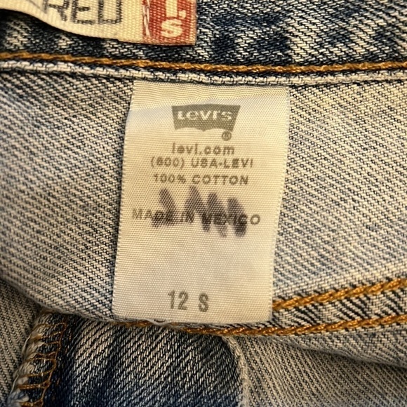 Levi’s 550 Classic Relaxed Tapered Cutoff Patterned Shorts Size 12 - Picture 9 of 11